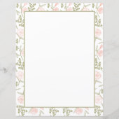 Elegant Floral Stationery Paper (Voorkant)