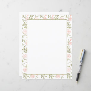 Elegant Floral Stationery Paper