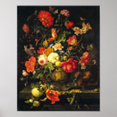 Elegant  Floral still LIfe; Abraham Mignon Poster (Voorkant)
