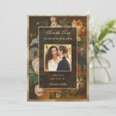 Elegant Floral Still Life Wedding Save the Date (Staand voorkant)
