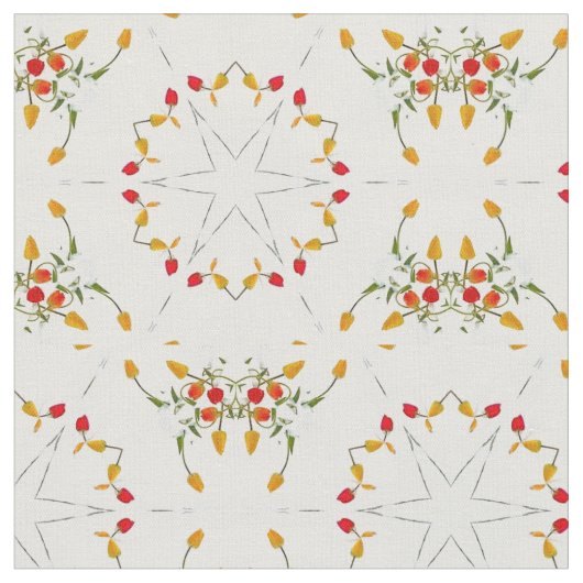 Elegant  Floral Stof (Close Up)