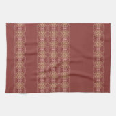 Elegant Floral Stripe Theedoek (Horizontaal)