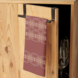 Elegant Floral Stripe Theedoek