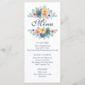 Elegant Floral Succulent Macaron Wedding Menu (Voorkant)