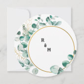 Elegant floral suitnodiging kaart (Achterkant)