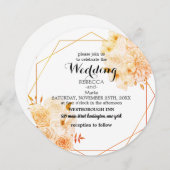 Elegant floral suitnodiging kaart (Voorkant / Achterkant)