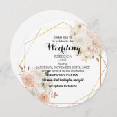 Elegant floral suitnodiging kaart (Voorkant / Achterkant)