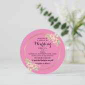 Elegant floral suitnodiging kaart (Staand voorkant)