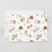 Elegant Floral Summer Wedding RSVP Kaartje (Achterkant)