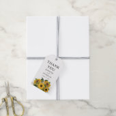 Elegant Floral Sunflower Weddenschap Hartelijk dan Cadeaulabel (Met Touw)