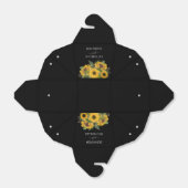 Elegant Floral Sunflower Wedding Bedankdoosjes (Uitgevouwen)