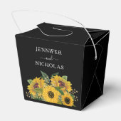 Elegant Floral Sunflower Wedding Bedankdoosjes (Achterkant)
