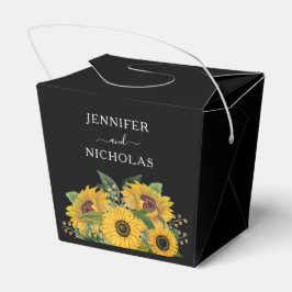 Elegant Floral Sunflower Wedding Bedankdoosjes