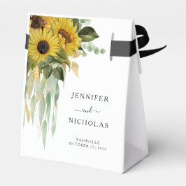 Elegant Floral Sunflower Wedding Bedankdoosjes