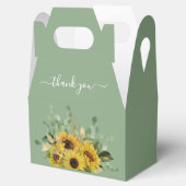 Elegant Floral Sunflower Wedding Bedankdoosjes (Geopend)