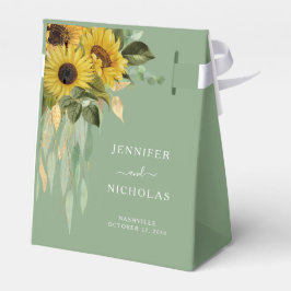 Elegant Floral Sunflower Wedding Bedankdoosjes