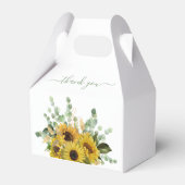 Elegant Floral Sunflower Wedding Bedankdoosjes (Achterkant)
