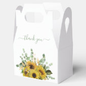 Elegant Floral Sunflower Wedding Bedankdoosjes (Geopend)