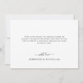 Elegant Floral Sunflower Wedding Bedankkaart (Achterkant)