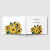 Elegant Floral Sunflower Wedding Gastenboek (Volledig)