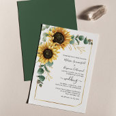 Elegant Floral Sunflower Wedding Invitation