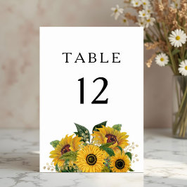 Elegant Floral Sunflower Wedding Kaart