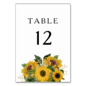 Elegant Floral Sunflower Wedding Kaart (Achterkant)