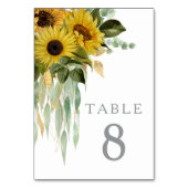 Elegant Floral Sunflower Wedding Kaart (Voorkant)