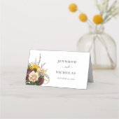 Elegant Floral Sunflower Wedding Plaatskaartje (Achterkant)