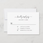 Elegant Floral Sunflower Wedding RSVP Kaartje (Voorkant)