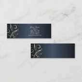 Elegant Floral Swirls Profile Card Mini Visitekaartje (Voorkant / Achterkant)