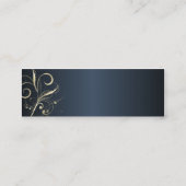 Elegant Floral Swirls Profile Card Mini Visitekaartje (Achterkant)