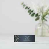 Elegant Floral Swirls Profile Card Mini Visitekaartje (Staand voorkant)