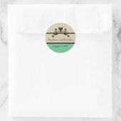 Elegant Floral Swirls Wedding Stickers (Tas)
