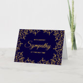 Elegant Floral Sympathie Echte Folie Gedrukkende K Folie Wenskaart (Voorkant)
