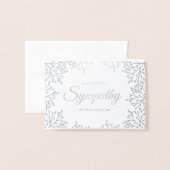 Elegant Floral Sympathie Folie Kaarten (Voorkant met envelop)