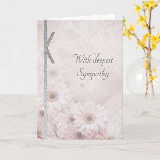 Elegant Floral Sympathie Kaart (Gele Bloem)