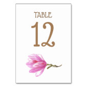 Elegant Floral Table Number Card Kaart (Achterkant)
