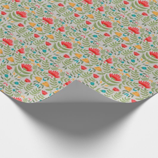 Elegant Floral Tableau Style Cadeaupapier (Hoek)