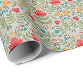 Elegant Floral Tableau Style Cadeaupapier (Rol Hoek)