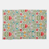 Elegant Floral Tableau Style Theedoek (Horizontaal)