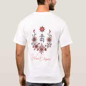Elegant Floral Tattoo-geïnspireerd ontwerp T-shirt (Achterkant)