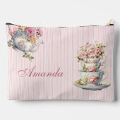 Elegant Floral Tea cup & teapot Print Cut Sew Bag Etui (Achterkant)