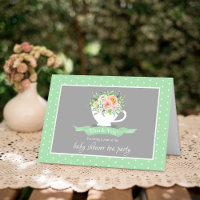 Elegant Floral Teacup Baby shower Tea Party