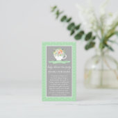 Elegant Floral Teacup Baby shower Tea Party Book Informatiekaartje (Staand voorkant)