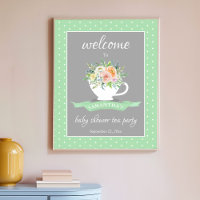 Elegant Floral Teacup Baby shower Tea Party