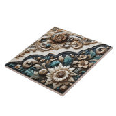 Elegant Floral Tegel ontwerp Tegeltje (Zijkant)
