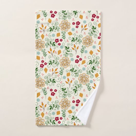 Elegant Floral Texture Bad Handdoek (Handdoek)