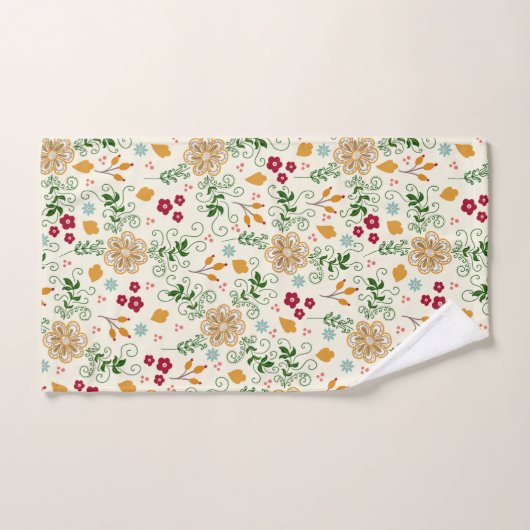 Elegant Floral Texture Bad Handdoek (Handdoek)
