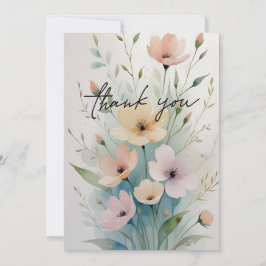 Elegant Floral Thank You Card Bedankkaart